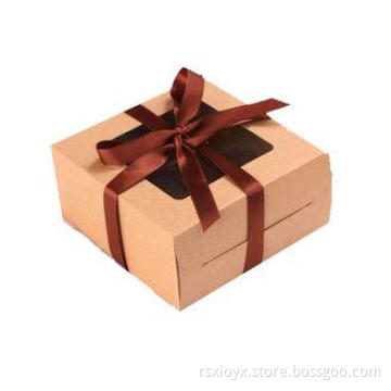 Eco-friendly Kraft Paper / Recycled Paper Boxes for Cake pa